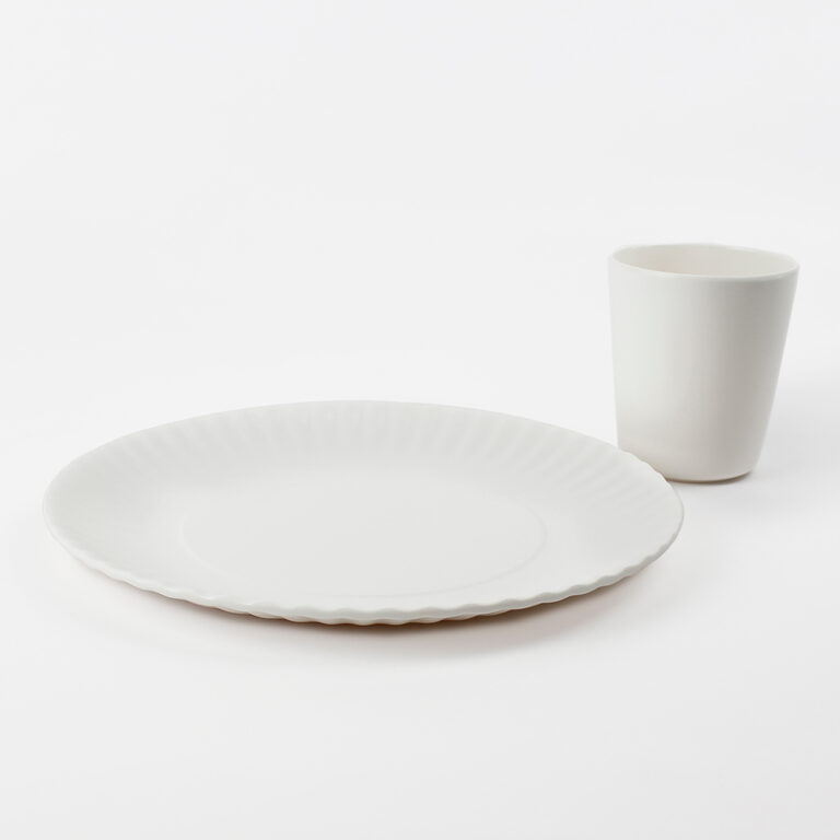 Vaso Candy Blanco con Plato