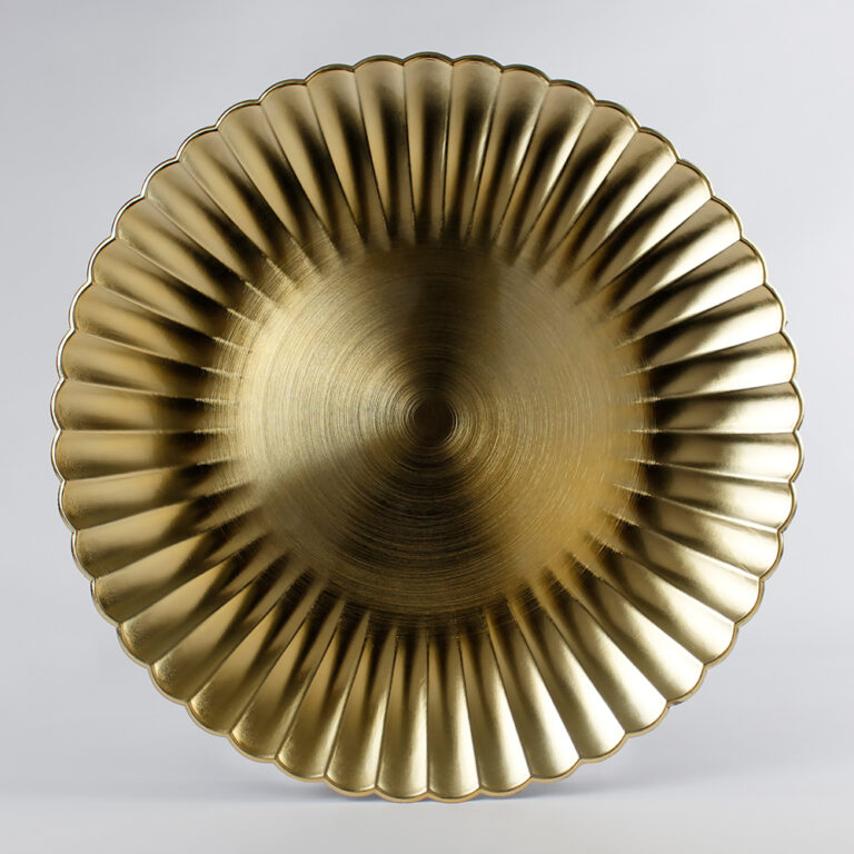 Plato Base de Plástico Florencia Dorado Frente