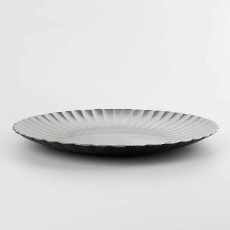 Plato Base de Plástico Florencia Plateado Acostado