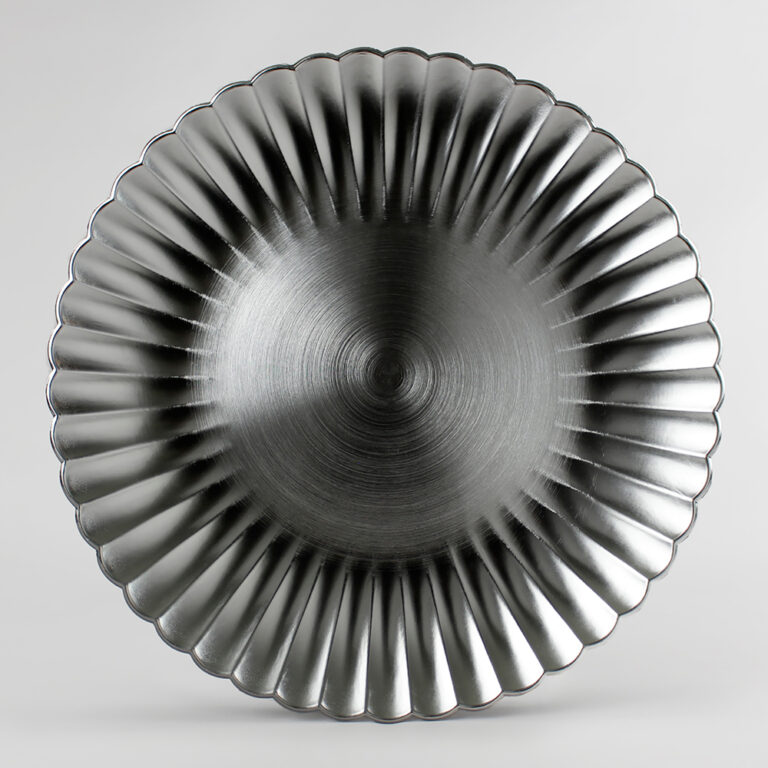 Plato Base de Plástico Florencia Plateado Frente