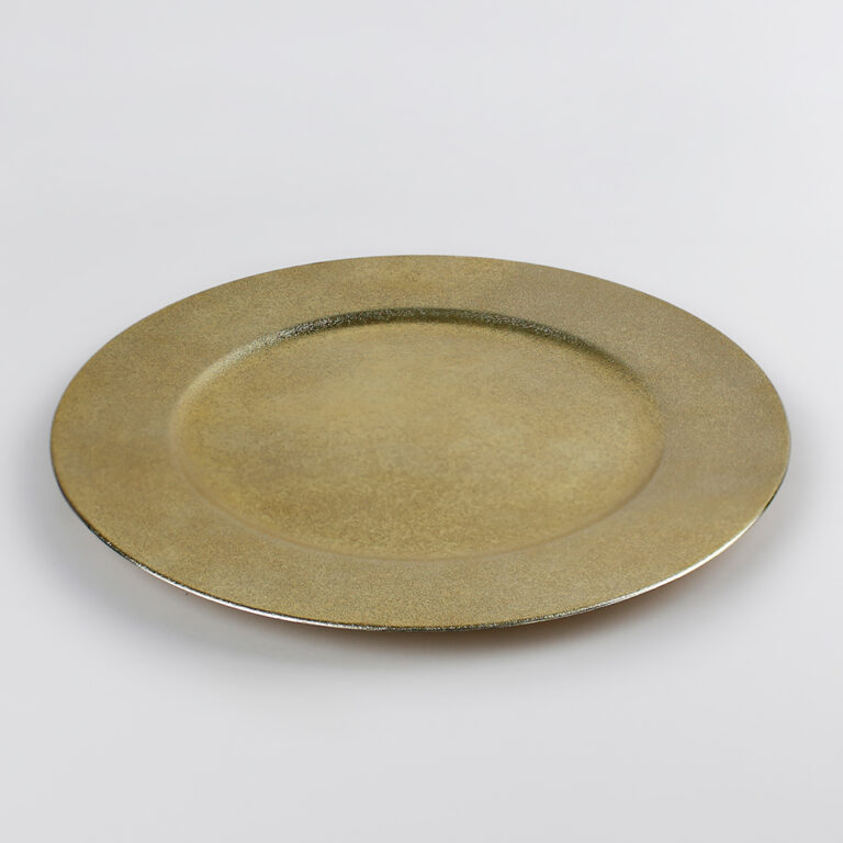 Plato Base de Plástico Lucca Dorado Acostado 2