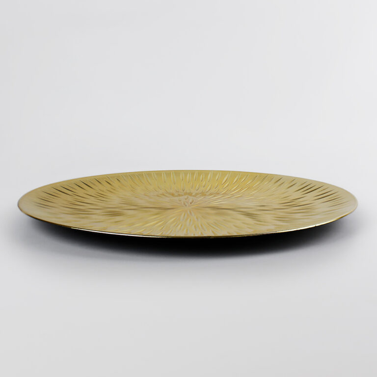 Plato Base de Plástico Parma Dorado Acostado 1