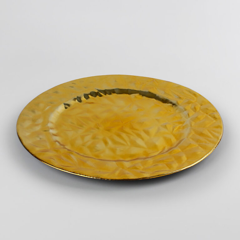 Plato Base de Plástico Roma Dorado Acostado 2