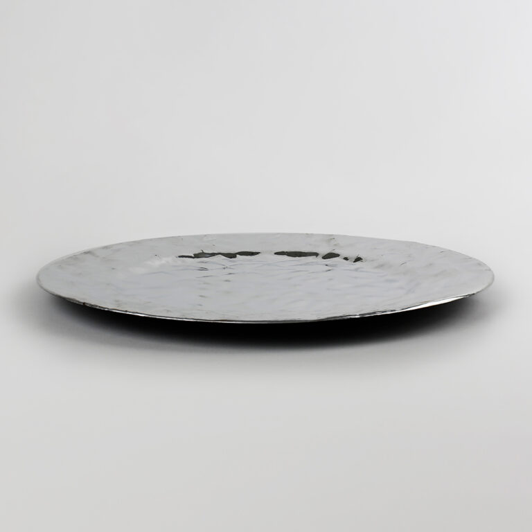 Plato Base de Plástico Roma Plateado Acostado 1