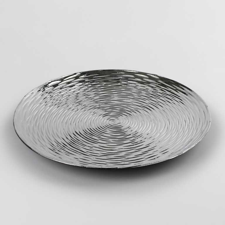 Plato Base de Plástico Siena Plateado Acostado 2