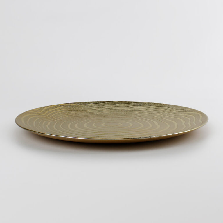 Plato Base de Plástico Trento Dorado Acostado 1