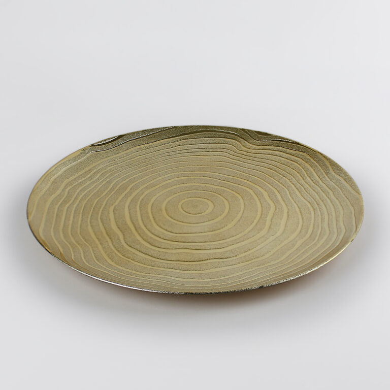 Plato Base de Plástico Trento Dorado Acostado 2