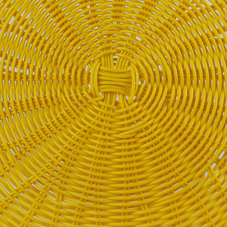 Plato Base de Polipropileno Sol Plástico Amarillo Detalle