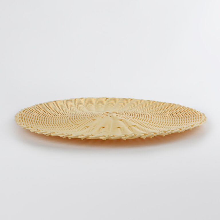 Plato Base de Polipropileno Sol Plástico Beige Acostado 1