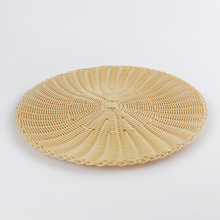 Plato Base de Polipropileno Sol Plástico Beige Acostado 2