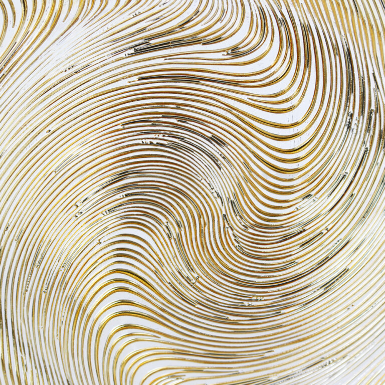 Plato Base de Vidrio Milán Dorado Detalle