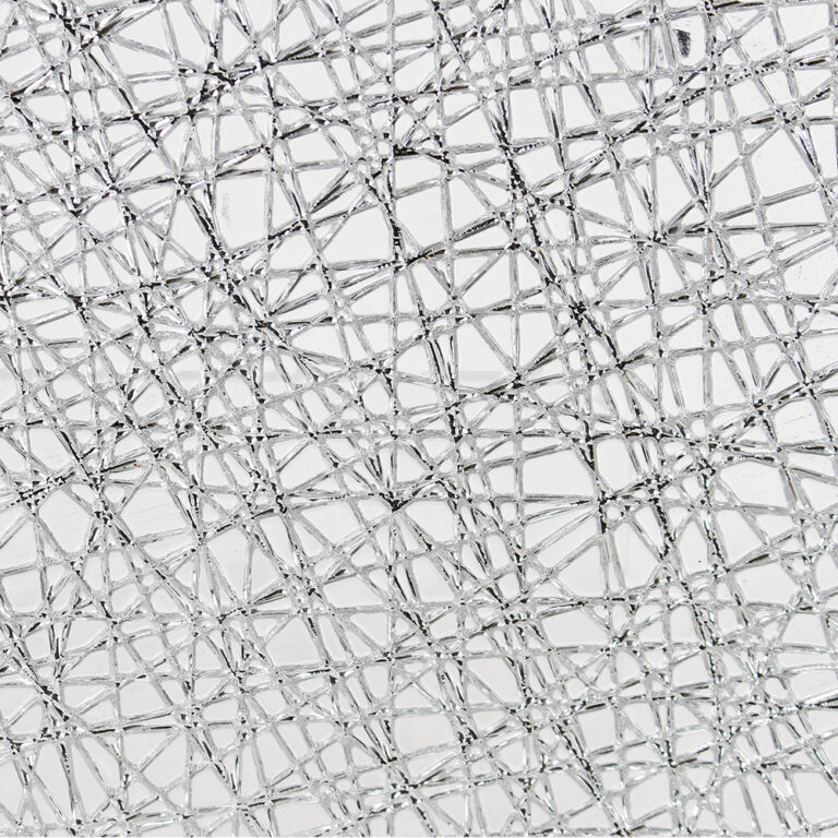 Plato Base de Vidrio Turín Plateado Detalle