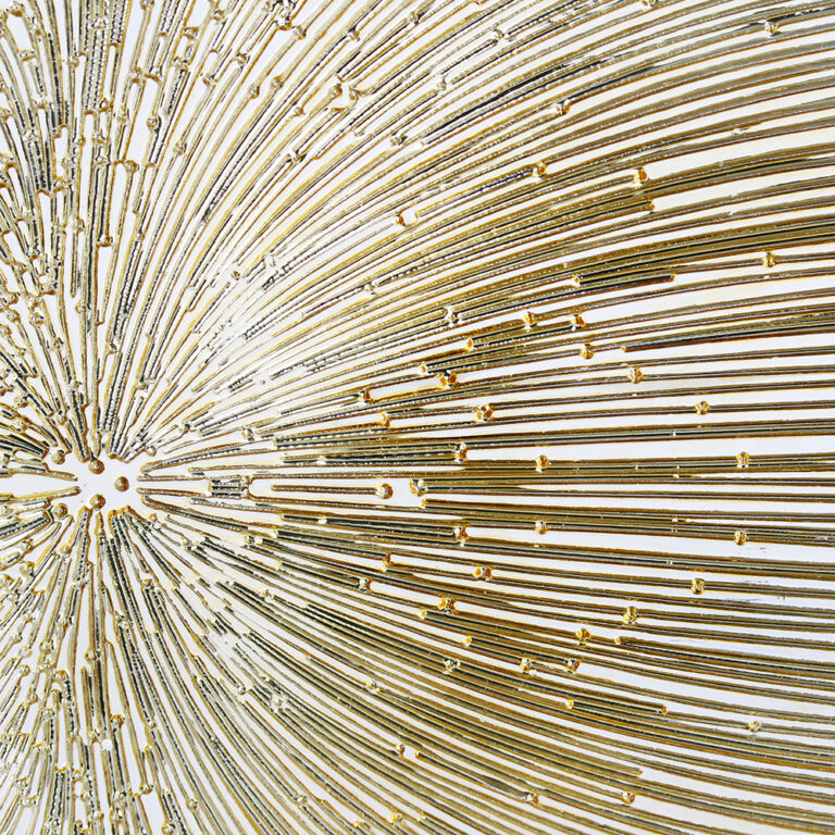 Plato Base de Vidrio Verona Dorado Detalle