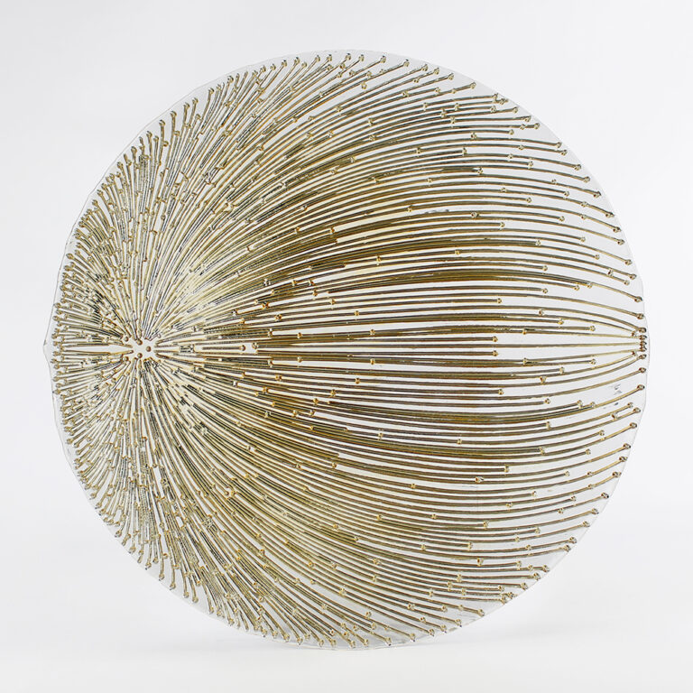 Plato Base de Vidrio Verona Dorado Frente