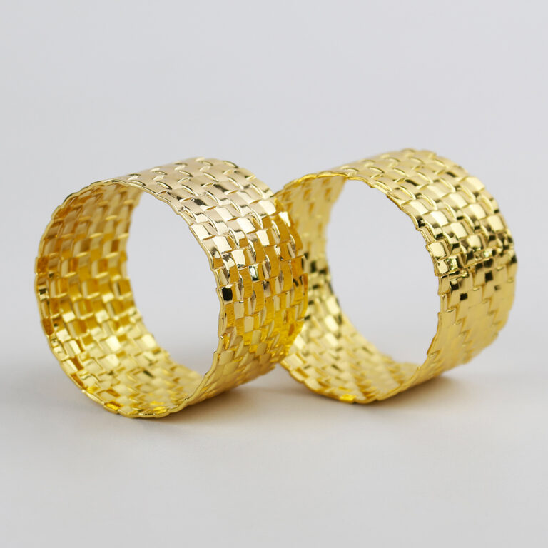 Aro de Metal para Servilleta Maya Dorado 4