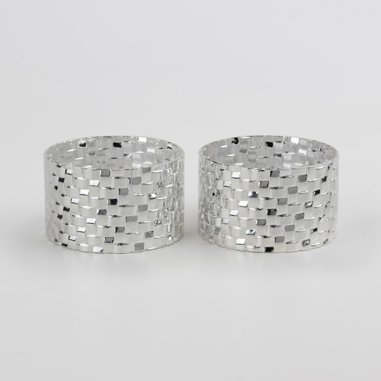 Aro de Metal para Servilleta Maya Plateado 1