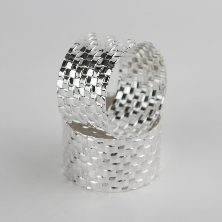 Aro de Metal para Servilleta Maya Plateado 2