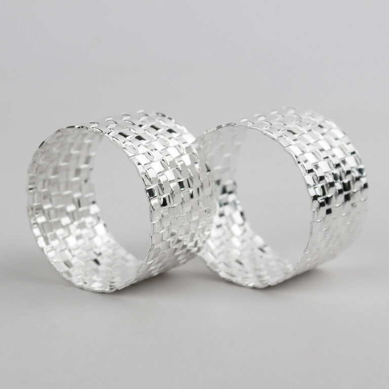 Aro de Metal para Servilleta Maya Plateado 4