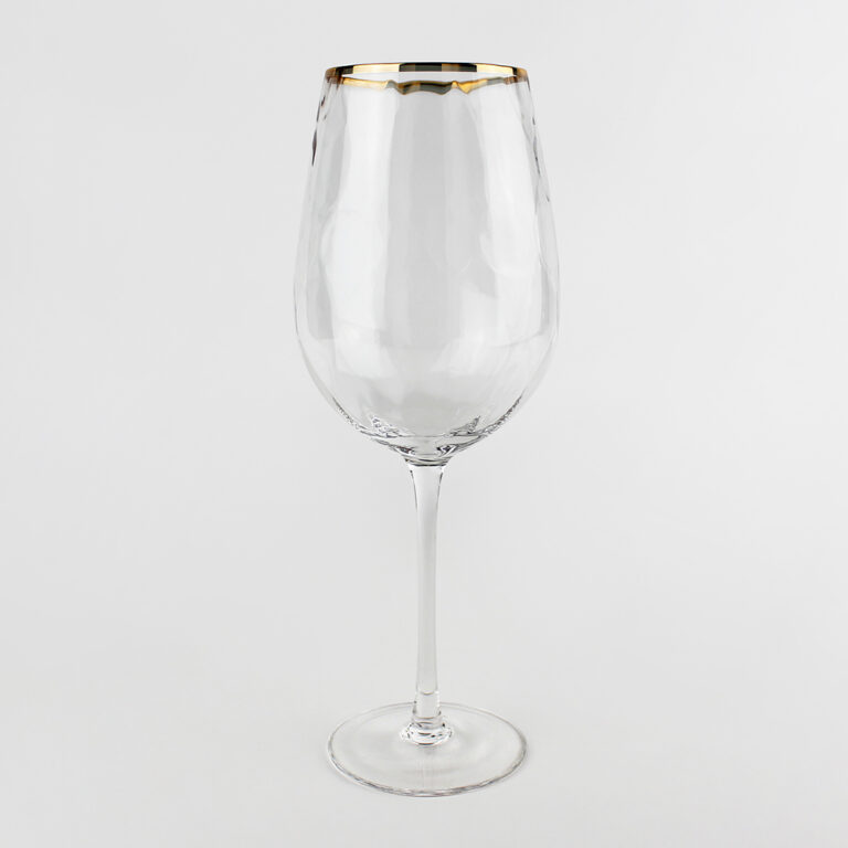 Copa de Vidrio Soplado Louvre Filo Dorado Frente