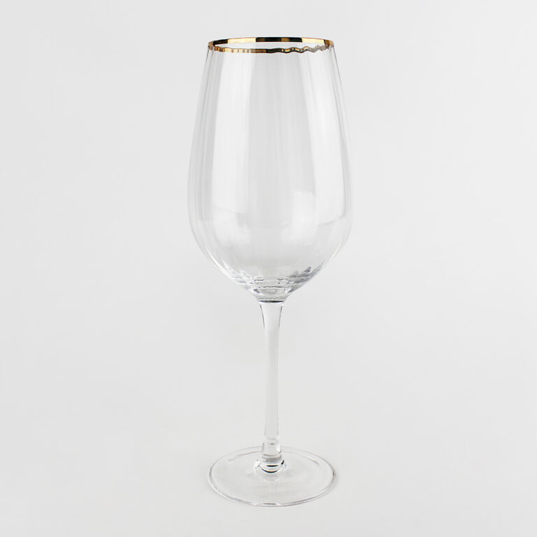 Copa de Vidrio Soplado Niza Filo Dorado Frente